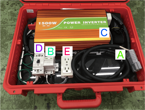 フォークDE電力変換器100Vの使い方